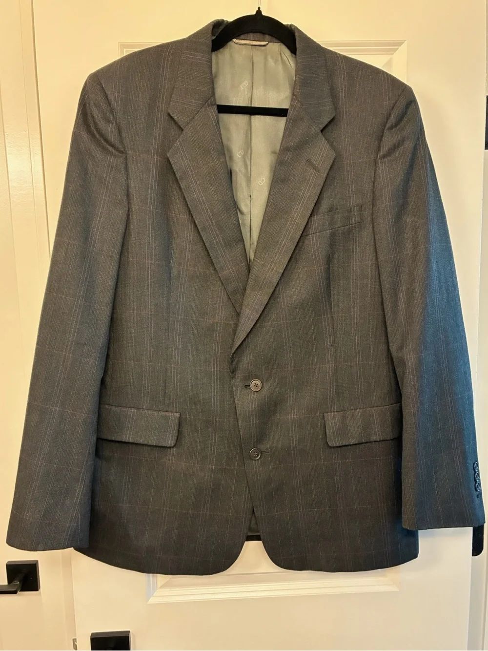 CHRISTIAN DIOR Vintage Monsieur Blazer Sport Coat Men’s 44R Gray Plaid
